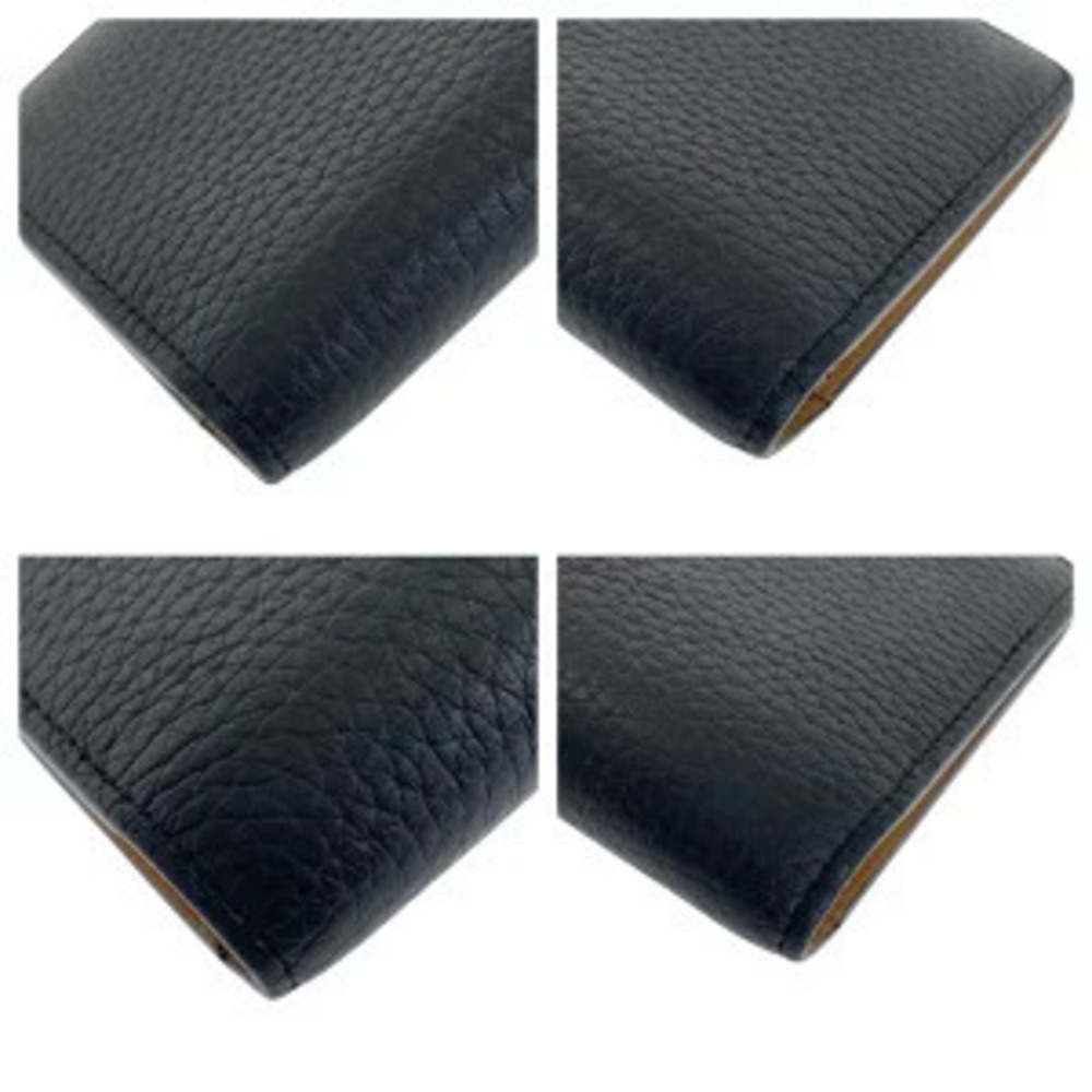 LOUIS VUITTON Vertical Wallet Black Leather Long - Picture 4 of 7